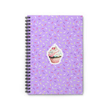 Load image into Gallery viewer, Sprinkles & Cupcake - Purple | Spiral Notebook