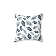 Load image into Gallery viewer, Blue Leaves | Square Pillow