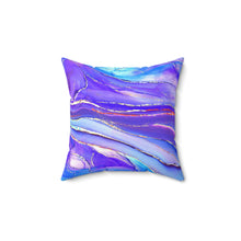 Load image into Gallery viewer, Purple and Gold Marble | Square Pillow
