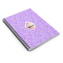 Load image into Gallery viewer, Sprinkles & Cupcake - Purple | Spiral Notebook