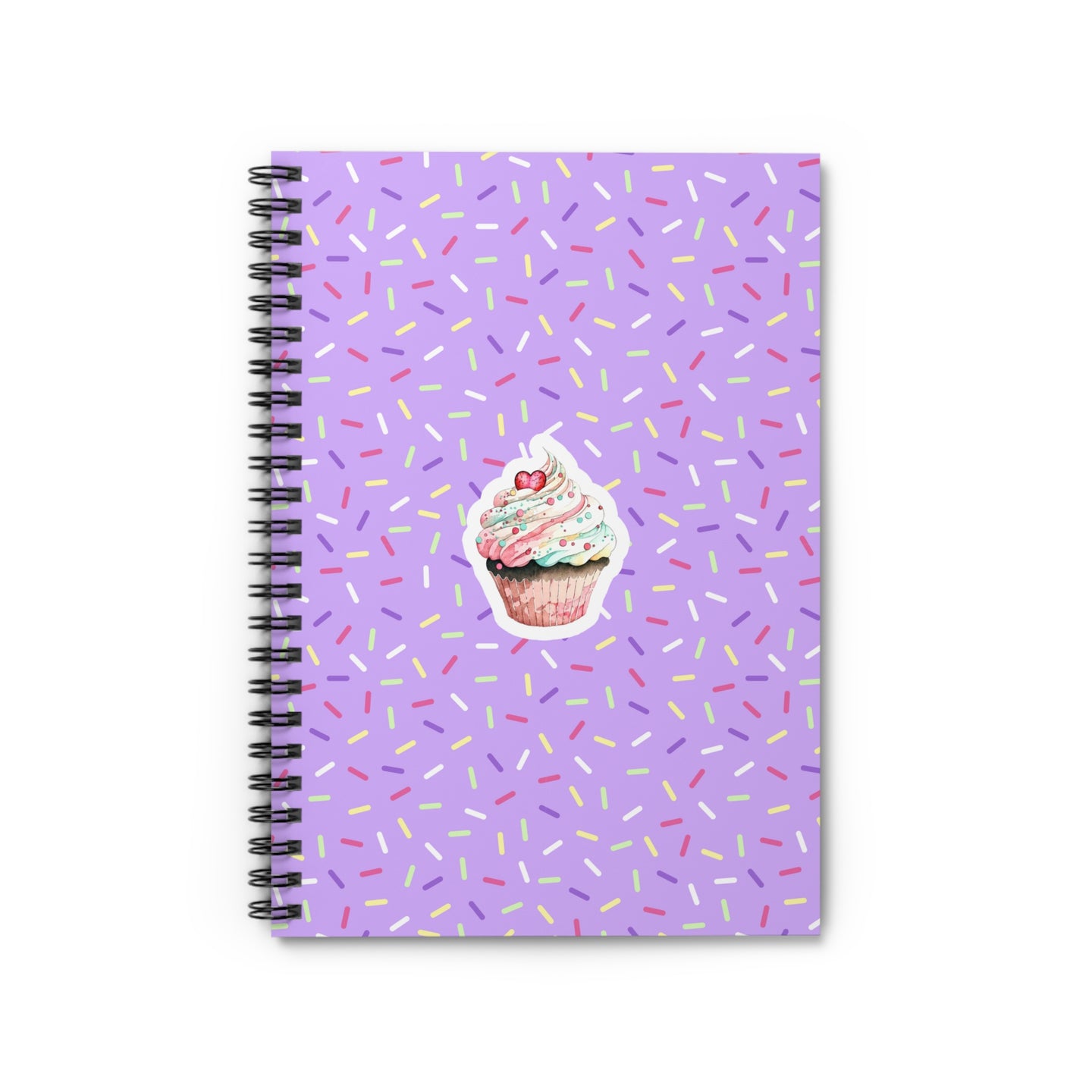 Sprinkles & Cupcake - Purple | Spiral Notebook