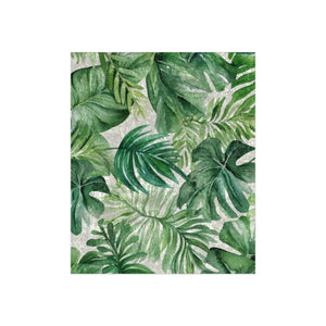 Watercolor Leaves | Crushed Velvet Blanket