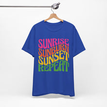 Load image into Gallery viewer, Sunrise, Sunburn, Sunset, Repeat | Cotton Tee
