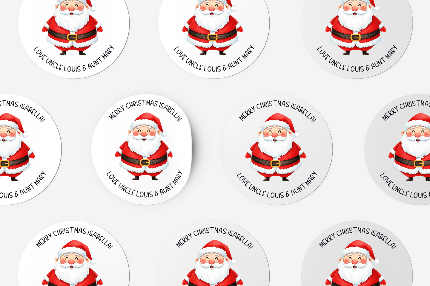 Santa Merry Christmas Stickers
