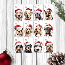 Load image into Gallery viewer, Santa Dog Gift Tags
