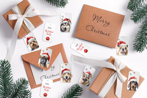 Santa Dog Gift Tags